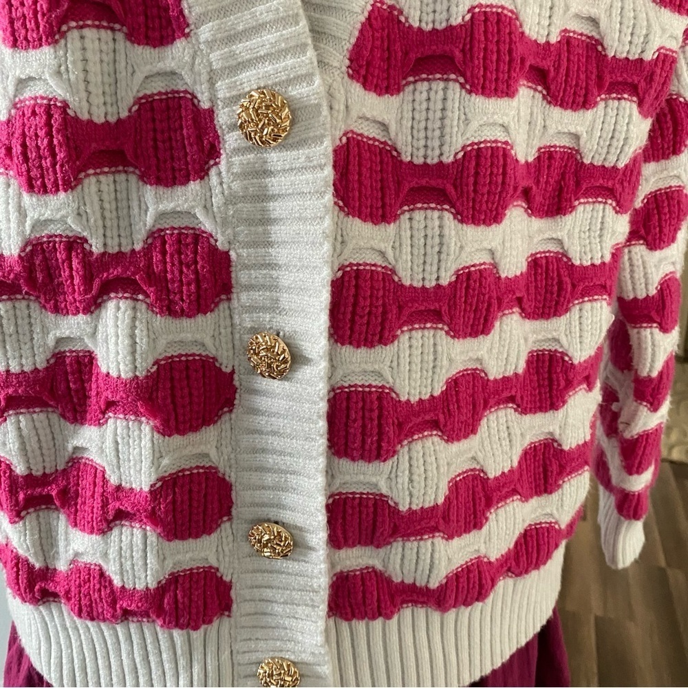 Belldini button down knit cardigan sweater top size M - Picture 9 of 10